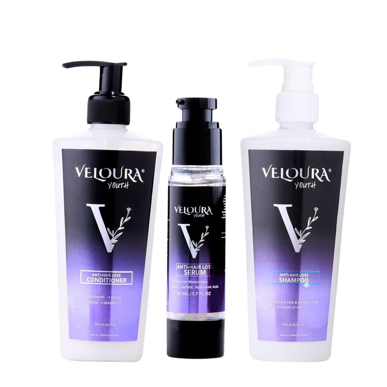 Veloura®️ Bundle ( Shampoo + Conditioner + Serum ) - عرض خاص شامبو+ بلسم + سيروم