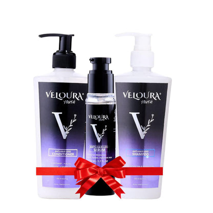Veloura®️ Bundle ( Shampoo + Conditioner + Serum ) - عرض خاص شامبو+ بلسم + سيروم